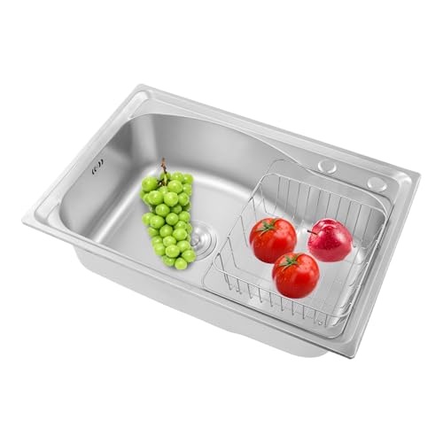 BAOCHADA Küchen Granit-Spüle,Edelstahlspüle,Einbauspülbecken,Küchenspüle mit Drainage kit und Abtropfkorb, Spülbecken Granit für Kellern, Terrassenbars, Küchen 65×44×20 cm BAOCHADA Küchen Granit-Spüle,Edelstahlspüle,Einbauspülbecken,Küchenspüle mit Drainage kit und Abtropfkorb, Spülbecken Granit für Kellern, Terrassenbars, Küchen 65×44×20 cm von BAOCHADA