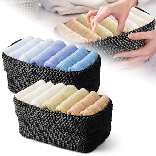 BAODBF 2 Stück Geflochtener Korb Baumwollseil,Organizer Boxen,Spielzeug Aufbewahrung,Häkelkorb für Gästehandtücher,Aufbewahrungskorb für Handtücher,Kosmetik,Schlüsseln,Schmuckstück,21×15.5×13cm BAODBF 2 Stück Geflochtener Korb Baumwollseil,Organizer Boxen,Spielzeug Aufbewahrung,Häkelkorb für Gästehandtücher,Aufbewahrungskorb für Handtücher,Kosmetik,Schlüsseln,Schmuckstück,21×15.5×13cm von BAODBF