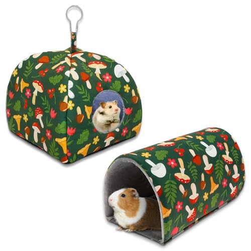 BAODBF 2 Stück Kuschelsack Meerschweinchen,Winter Gemütliches Kaninchen Kuschelhöhle,Versteck Kleintierbetten,Waschbar Hamsterhaus für Mäuse,Chinchillas,Hamster,Igel,Frettchen,Bardrachen und Ratten von BAODBF