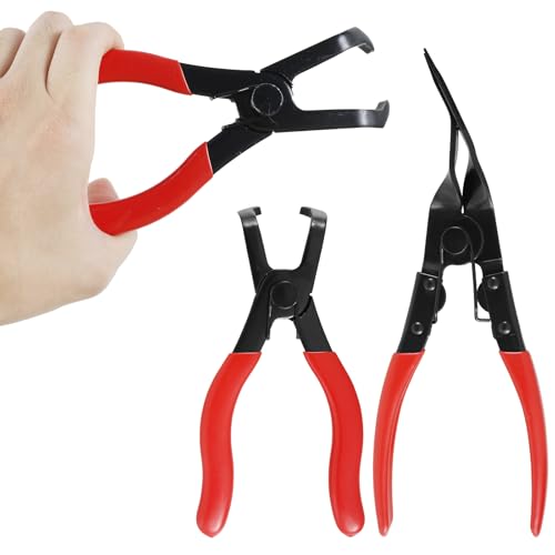 BAODBF 3pcs Body Clip -Zange Set 30-Grad-und 80-Grad -Push -Stift -Zange V -Formplatten -Clipentfernungszange rostfeste Stahl -Automobilbezirks -Trimmklammentfernung zum Entfernen von Befestigungen von BAODBF