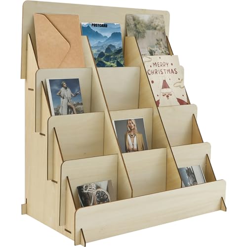 BAODBF Display Ständer,4 Schichten Präsentationsständer für Grußkarten,Holz Display Ständer,Treppengestaltung Postkartenständer,Grußkartenständer für Postkarten,Aufkleber,Notizen,Bastelarbeiten BAODBF Display Ständer,4 Schichten Präsentationsständer für Grußkarten,Holz Display Ständer,Treppengestaltung Postkartenständer,Grußkartenständer für Postkarten,Aufkleber,Notizen,Bastelarbeiten von BAODBF
