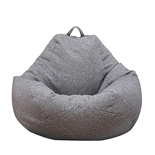 BAODBF Sitzsack ohne Füllung, klassischer Sitzsack für Schlafzimmer, Büro, Wohnzimmer, Terrasse (Hellgrau, 70 x 80 cm) von BAODBF