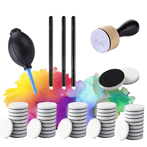PCS 58 Ink Blower Applicator Tool Sets for Card Making Detailed Ink Blending Brushes,Ink Paints Mixing Blending Tool Mini Round Foam Refills, for Scrapbooking Craft Painting Drawing Tools Arts PCS 58 Ink Blower Applicator Tool Sets for Card Making Detailed Ink Blending Brushes,Ink Paints Mixing Blending Tool Mini Round Foam Refills, for Scrapbooking Craft Painting Drawing Tools Arts von BAOFALI
