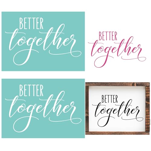 Siebdruck-Schablone "Word Better Together", wiederverwendbar, selbstklebend, Siebdruck, für Dekoration, Druck, Holz, Stoff, Wand, Tasse, Teller, Glas, Papier, Heimhandwerksprojekte, Dekorationen, Siebdruck-Schablone "Word Better Together", wiederverwendbar, selbstklebend, Siebdruck, für Dekoration, Druck, Holz, Stoff, Wand, Tasse, Teller, Glas, Papier, Heimhandwerksprojekte, Dekorationen, von BAOFALI