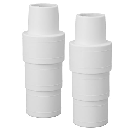 2 Stück Poolschlauch Adapter Anschlusskupplung, P07082 ABS Pool Filterpumpen Anschluss Ersatz für Game4558 oder Polygroup von BAOFUYA