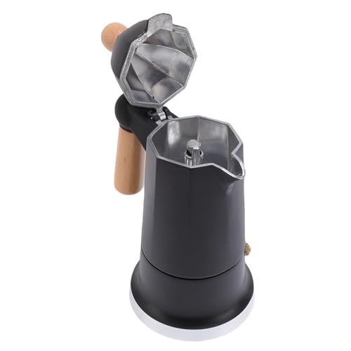 BAOFUYA 3 Tasse Herd Mokas -Topf, Ein Ventil Aluminium -Legierung Perkolator Kaffeemaschine Brauer für den Gebrauch von Hauscampen (BLACK) von BAOFUYA