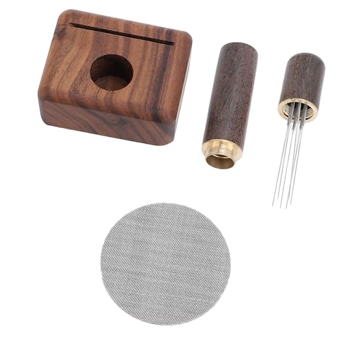 BAOFUYA Basisfilterbildschirmverteilungswerkzeug für die Maschine für Kaffeemaschinen Barista Walnussholz Holz (58 mm / 2,3 Zoll Filterbildschirm) von BAOFUYA