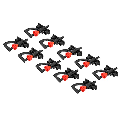 BAOFUYA Brechungsmikro -Drehspray -Düsen Set für Gewächshausbewässerung, 360 Kreissprühung für Obstbäume, Sträucher, Gewächshäuser, 10 Stcs G Düsenhalterung Kit von BAOFUYA