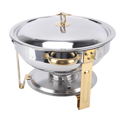 BAOFUYA Buffet Chafing Dish, Einfach zu Reinigen Innenstaubdestellte Deckel Design Einfach zu Transportieren Lädensparendes Buffet Serverwärmer für die Party -Hochzeitsdienste (4,5 l) von BAOFUYA