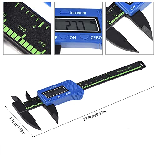 BAOFUYA Digital Großer LCD -Vernier -Bremssattel, 6 Zoll/150 Mm Edelstahl Elektronisches Messwerkzeug, Einfach zu Lesen, Präzisionsmessungen, Einfach zu Bedienende, 2 Modi, Draußen Messen (BLUE) von BAOFUYA