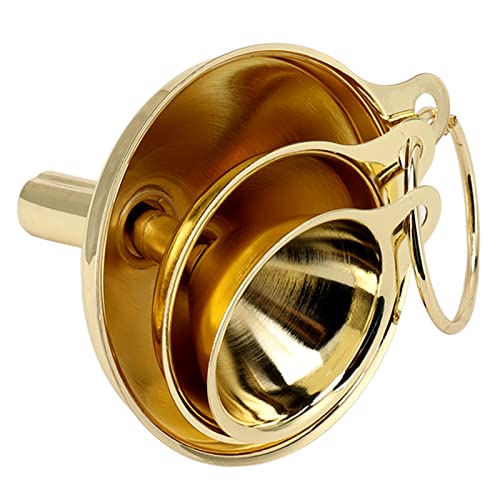 BAOFUYA Edelstahl Trichter Set, 5 Teiliges Gold Edelstahl Trichter Set mit Seitlichem Griff, Küchenöl, Flüssiges Metall Trichter Set Zum Einmachen von Küchenwerkzeugen BAOFUYA Edelstahl Trichter Set, 5 Teiliges Gold Edelstahl Trichter Set mit Seitlichem Griff, Küchenöl, Flüssiges Metall Trichter Set Zum Einmachen von Küchenwerkzeugen von BAOFUYA