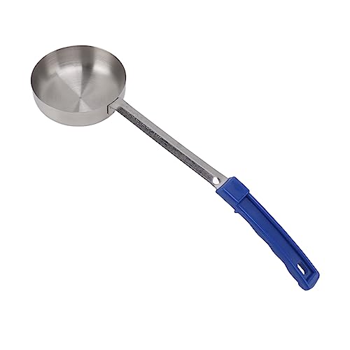 BAOFUYA Ein Löffel Edelstahl -Sauce Multifunktionaler Multifunktionallöffel Zum Küchenkochen, für Pizzasuppe, Lebensmittelbewertung, Langer Griff (Blau 8oz (Schaufel ohne Löcher)) von BAOFUYA