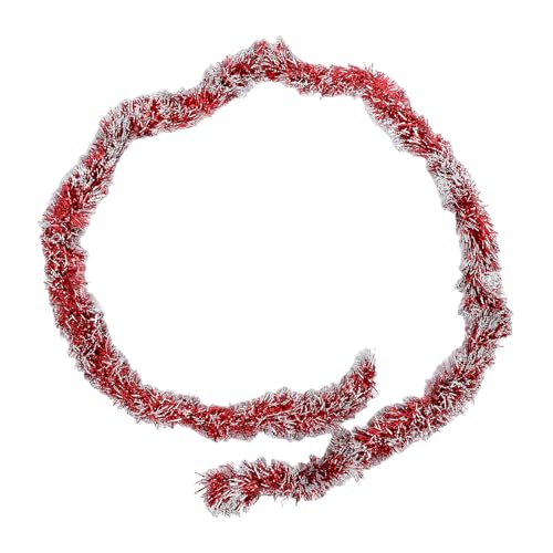 BAOFUYA Funkelnde Weihnachtskunststoffgirlande, Lametta Girlande Weihnachtsfolien -Lamettelsel Girlande Dekoration Metallic Banner Wand Hängende Lamettlampfer für von BAOFUYA