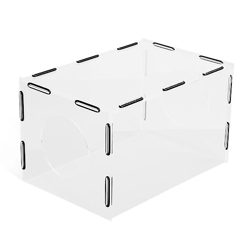 BAOFUYA Geschlossener Schleifstaubkasten, 11,81 X 7,87 X 7,09 Zoll Schleifstaubkastenabdeckung mit 2 Löchern Acryl Handpolierstaubkasten Einfach zu Installierender Arbeitskasten von BAOFUYA