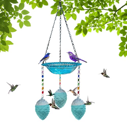 BAOFUYA Hanging Birdbad Feeder, Großes Raumdesign Leicht und Leicht zu Bewegen und Aufräumen, Hanges Vogelbad für Rasen Im Freien Im Freien von BAOFUYA