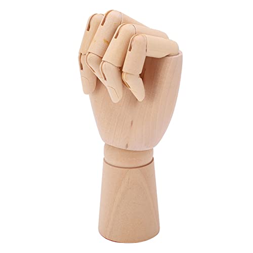 BAOFUYA Holz Mannequin Hand Flexible Gelenke Finger Zeichnen des Modells für Wohnkultur Geschenkfotografie Requisiten für Künstler Gugertree 7.1in (18 cm große Holzhand (linke Hand des Kindes)) von BAOFUYA