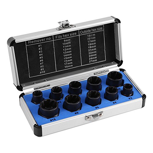 BAOFUYA Kit mit Fadenwerkzeugen Bewegte Kit mit Robusten Muttern Zusammen für Muttern, Schrauben und Schraubenköpfe für Autoliebhaber in 10pcs / Entzug der Mutter von BAOFUYA