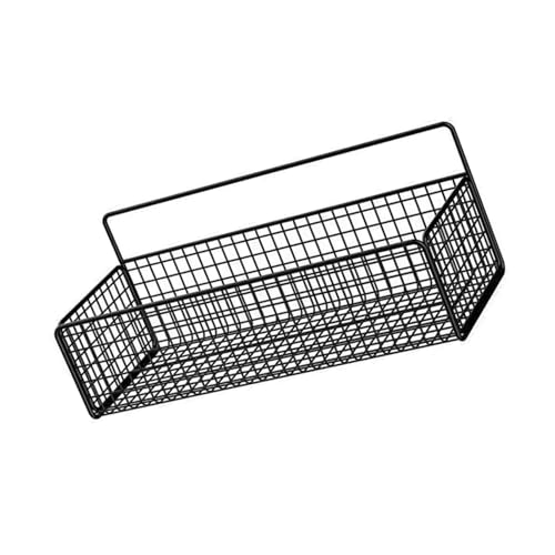 BAOFUYA Lebensmittelaufbewahrung Gaas Mülleimer Multifunktionaler Wandhängekorb, Robustes Material für Einfache Lagerung, Schlafzimmer Badezimmer Küche, Eisen (BLACK) von BAOFUYA