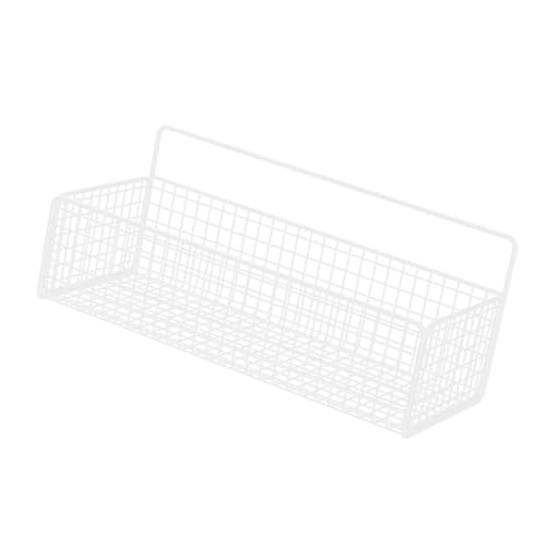 BAOFUYA Lebensmittelaufbewahrung Gaas Mülleimer Multifunktionaler Wandhängekorb, Robustes Material für Einfache Lagerung, Schlafzimmer Badezimmer Küche, Eisen (WHITE) von BAOFUYA