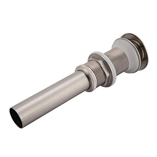 BAOFUYA Messingspüle Abfluss Stopper-Pop-up-Abflussbaugruppe für Waschbecken G1 1/4, Reibungsloser Betrieb, Einfach Installieren, Nicht-Überfluss-Design, mit Silberchrombeschichtung, (#4) von BAOFUYA