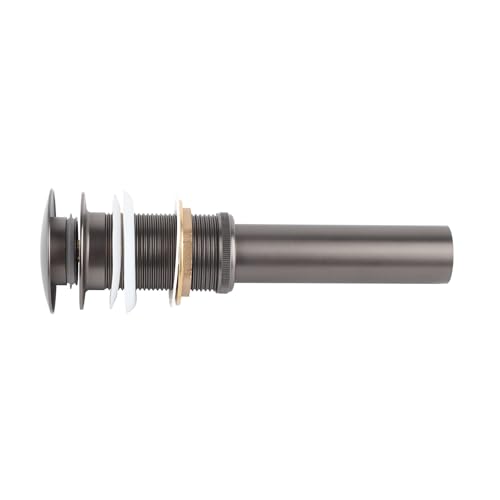 BAOFUYA Messingspüle Abfluss Stopper-Pop-up-Abflussbaugruppe für Waschbecken G1 1/4, Reibungsloser Betrieb, Einfach Installieren, Nicht-Überfluss-Design, mit Silberchrombeschichtung, (#9) von BAOFUYA