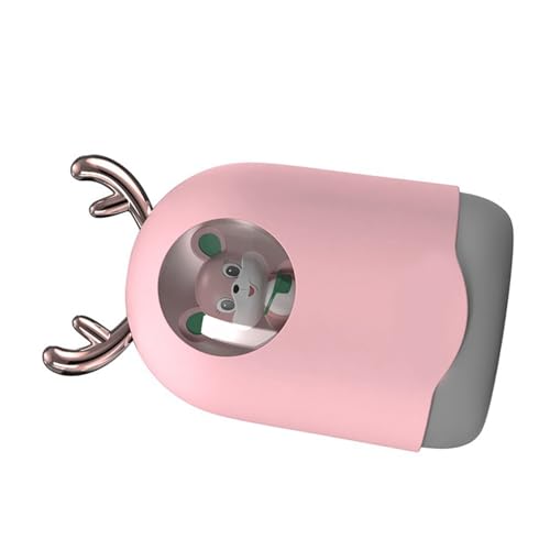 BAOFUYA Mini Tragbarer USB -Luftbefeuchter Ruhiger Feuchtigkeit für Schreibtisch Schlafzimmer Büro Süßes Tierform für Heimbüro -Nutzung (PINK) von BAOFUYA