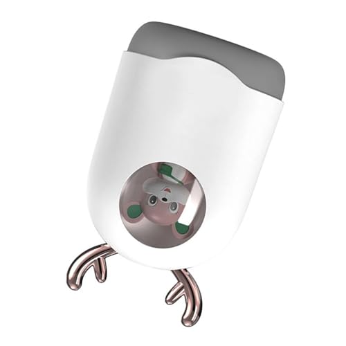 BAOFUYA Mini Tragbarer USB -Luftbefeuchter Ruhiger Feuchtigkeit für Schreibtisch Schlafzimmer Büro Süßes Tierform für Heimbüro -Nutzung (WHITE) von BAOFUYA