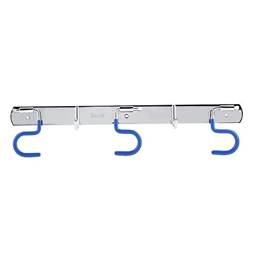 BAOFUYA Mophalter, Wandmotor -Besenorganisator mit Sicheren Haken, Edelstahl -Mop Besen, Kompakte Aufbewahrung für Heimwerkzeuge, Regenschirm, Einkaufsbeutel und Mehr (3 MOP -Haken + 2 kleine Haken) von BAOFUYA