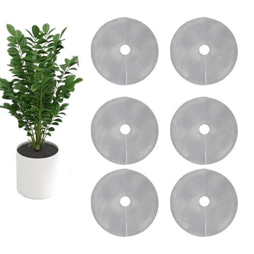 BAOFUYA Polythen Pflanzentopfgitter, Wetterfeste Pflanzentopf Bodenbedeckung Mesh Matte für Pflanzentöpfe Hund Katze Kinder Graben Stopper (30cm 6Stk) von BAOFUYA