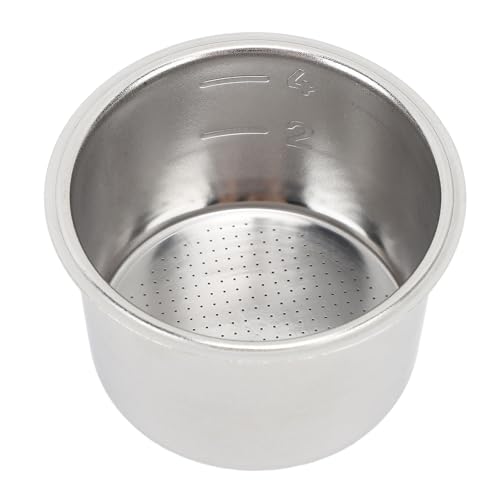 BAOFUYA Portafilter-Filterkorb mit Hohem Filtrationskorb für die Semiautomatische Portafilter-Kaffeemaschine, Geeignet für Cafés (51 mm für 4 Tasse) von BAOFUYA