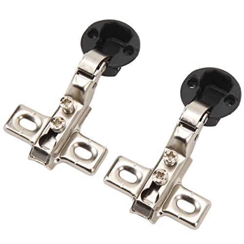 BAOFUYA Schranktür Kälte mit Gerolltem Stahlplattenscharnier, Starke Feder für Mini -Glastür, Glatte Operation, 2pcs 26 Mm Loch 2 oder 4 Löcher für Home Work Space (Halbe Abdeckung) von BAOFUYA
