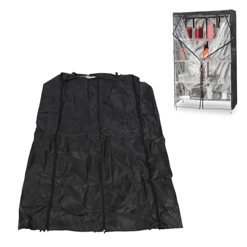 BAOFUYA Staubschutzhülle für Lagerregale, Leicht zu Entnehmen, Transparente, Wasserfeste 210D-Schutzhülle aus Silberbeschichtetem Polyester-Drahtregal für Garage und Keller (L) von BAOFUYA