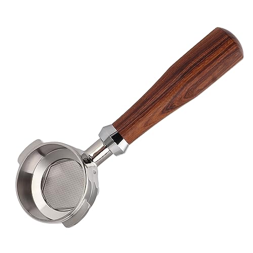 BAOFUYA Tee-Siebträger, 58 Mm, Kaffee-Siebträger, Edelstahl, Leicht zu Reinigen, Große Kompatibilität, Einzelauslauf mit Holzgriff (Klassischer E Red Sour Branch) von BAOFUYA