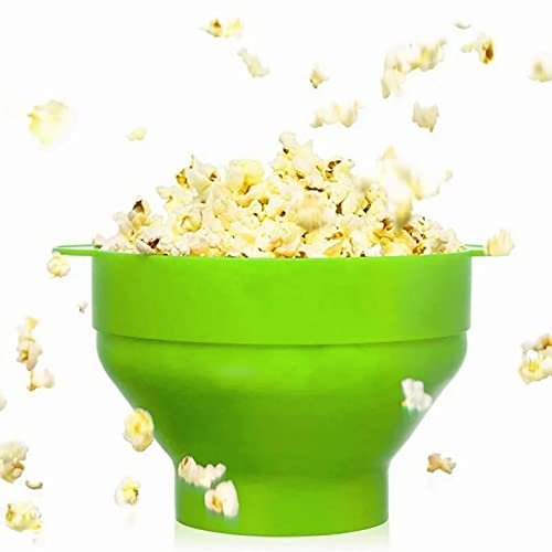BAOFUYA Tragbare Mikrowelle Popcorn Maker Bowl mit Griffdeckel - Einfach zu Reinigen, für Ofen Geeignet, für das Reisen von BAOFUYA