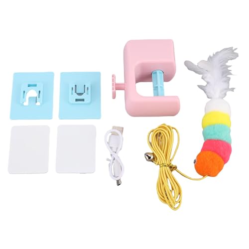 BAOFUYA Tür Hängende Katzenspielzeug, Raumsparende Türhänge Automatisch Einziehbarer Katzenanreicherungsspielzeug für Wanddecke von BAOFUYA