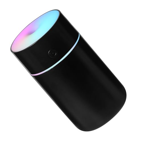 BAOFUYA USB -Auto -Luftbefeuchter Farbenfrohe Wiederaufladbare Zerstäubungs Mini Tragbare Luftbefeuchter für den Häuslichen Gebrauch und das Auto mit Funktion (BLACK) von BAOFUYA