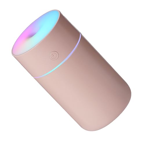 BAOFUYA USB -Auto -Luftbefeuchter Farbenfrohe Wiederaufladbare Zerstäubungs Mini Tragbare Luftbefeuchter für den Häuslichen Gebrauch und das Auto mit Funktion (PINK) von BAOFUYA