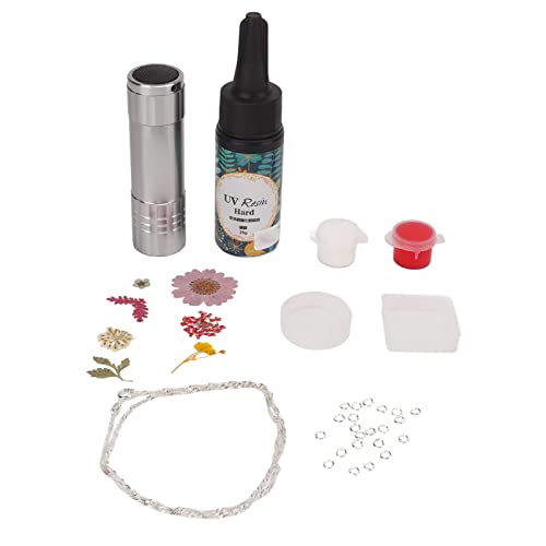 BAOFUYA UV-Harz-Kit mit Licht, UV-Klares Acrylharz mit UV-Taschenlampe UV-Epoxidharz Liefert DIY-Schmuckzubehör für die Kunsthandwerk-Schmuckherstellung von BAOFUYA