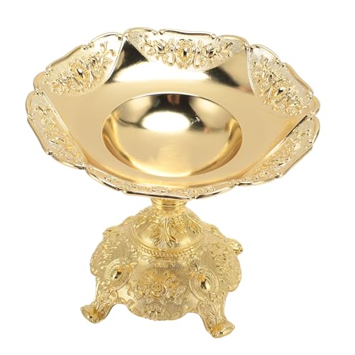 BAOFUYA Zinklegierung Europäischer Stil Obstschale Elegantes Servieren für Hochzeitsfeier, Thanksgiving - Schönes und Praktisches Design (GOLD) von BAOFUYA