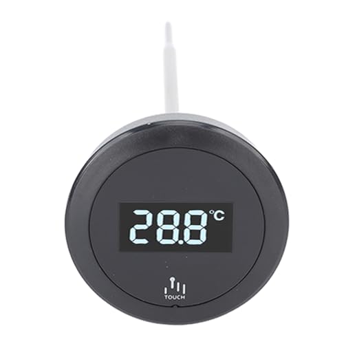 Digitales Aquarium-Thermometer, Touchscreen-Design, IP65, Wasserdichtes Thermometer mit Sonde für die Temperaturmessung Im Kaffee-Milchtopf (Batterie Im Lieferumfang enthalten) von BAOFUYA