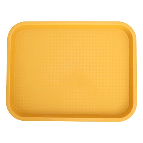 Fast-Food-Tablett, Rechteckig, Dick, Servierplatte, Serviertablett für Couchtisch, Küche, Party (Yellow) von BAOFUYA