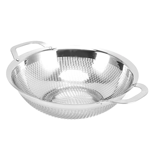 Sieb aus Edelstahl, Küchensieb, Sieb aus Perforiertem Metall für Pasta, Gemüse, Spaghetti, Obst (27CM) von BAOFUYA