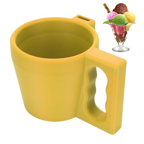 Wiederverwendbarer Eiscreme -Pint -Halter, Bequem zu Greifen Bequemes Design Multifunktional Isoliertes Stilvolles Look -Eis -Pint -Behälterhülle für Joghurt (Violett) (YELLOW) von BAOFUYA