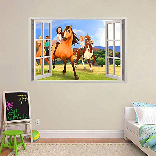 BAOJIAN Wandtattoo Spirit Ride Kostenlose 3D-Fenster Abnehmbare Wandaufkleber Aufkleber DIY Wandbild Kinder Babypflege von BAOJIAN