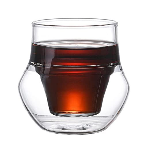 BAOK Doppelte Kaffeetasse aus Glas,Glas Single Lip Isolierglasbecher | Isoliertes Kaffeeglas, Cappuccino-Tassen, Teetassen, Latte-Tassen, Getränkegläser von BAOK