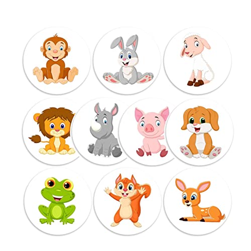 BAOK Farbwechsel-WC-Aufkleber – 10 Stück Töpfchentraining-Toilettenaufkleber für Mädchen – Tiermotiv-Toiletten-Töpfchen-Aufkleber für Kinder-Toiletten-Training von BAOK