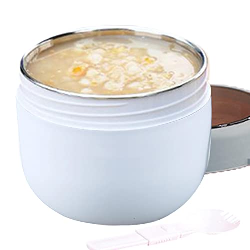 BAOK Isoliertes Lebensmittelglas | 600 ml Edelstahl isoliert, auslaufsicher, Suppentasse mit doppelter Schicht | tragbare Kinder-Thermoskanne für Suppe, Reis, Ramen, Dessert und Salat von BAOK