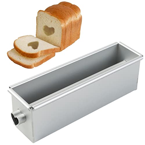 BAOK Kastenform zum Backen von Brot | Aluminiumlegierung Antihaft-Kuchenform Toastbox – Lange und wiederverwendbare Backform mit abnehmbarem Rohr für Kuchen, Sandwich-Hackbraten von BAOK