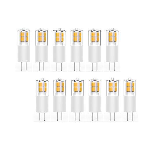 BAOMING G4 Led Warmweiß, 12er 3W G4 LED Birnen 12V, Ersatz für 20-30W Halogenlampen, Energiesparlampe 2700K Flimmerfrei, 380LM 360° Abstrahlwinkel LED Lampen, Nicht Dimmbar von BAOMING