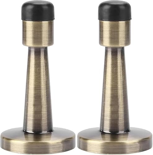 Antike Messing-Türstopper, Zinklegierung, Türstopper für Wände und Sockelleisten, Wandschutz für den Innenbereich (Bronze, 2 Stück) von BAOMUMAYE